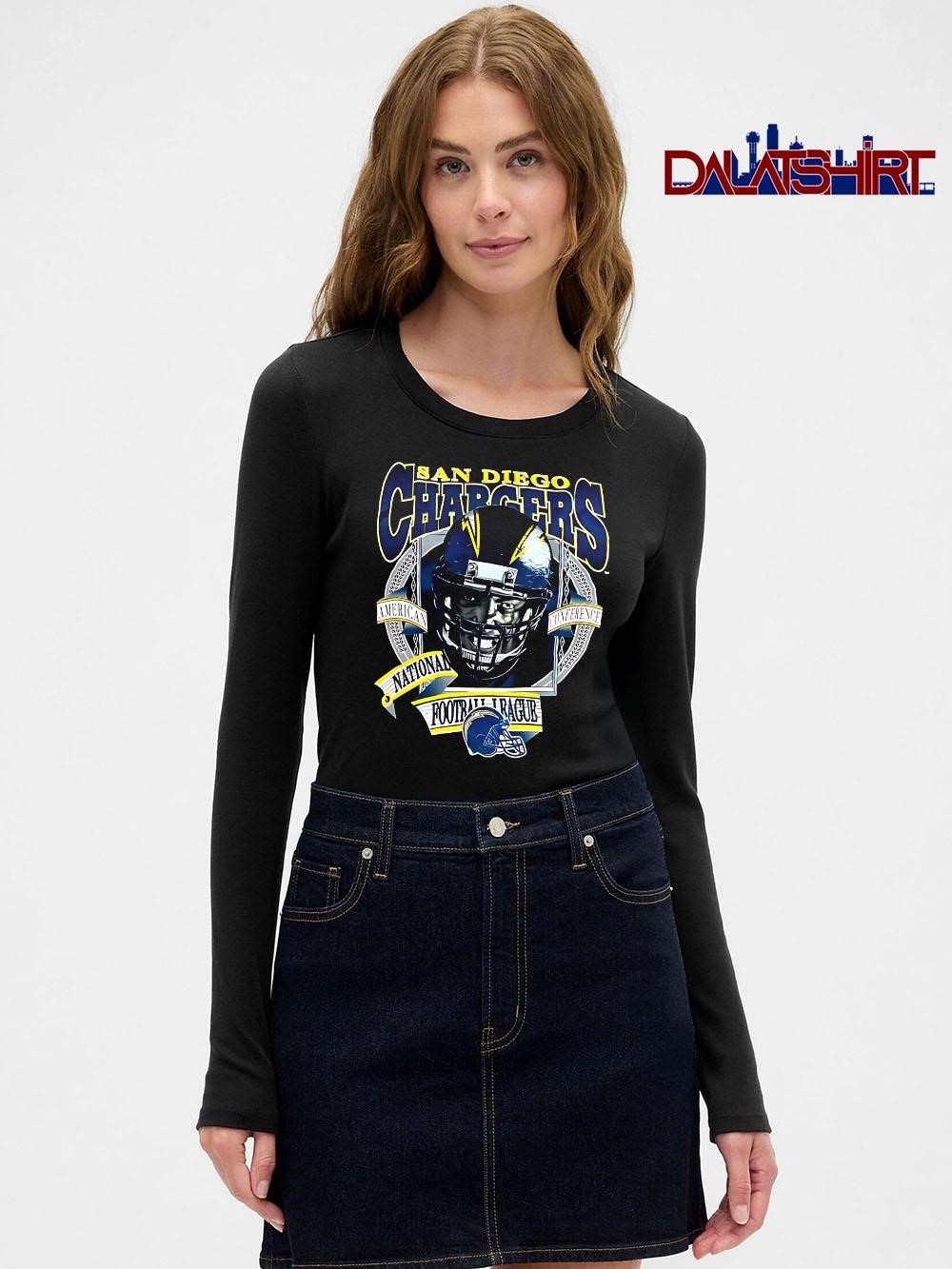 San Diego Chargers 90s NFL Football retro long-sleeve