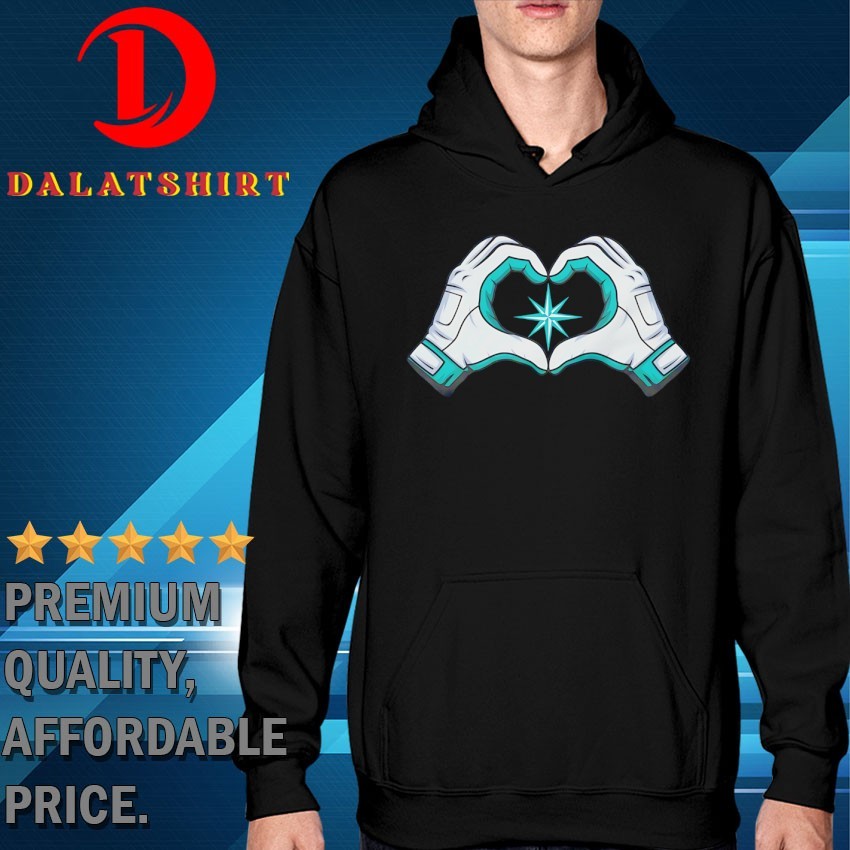 Seattle Mariners heart hands T-shirts Hoodie