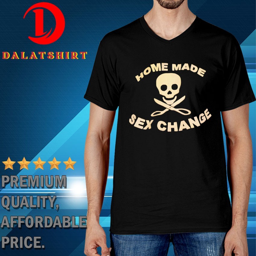Skull home made sex change T-shirts V-Neck-T-Shirt