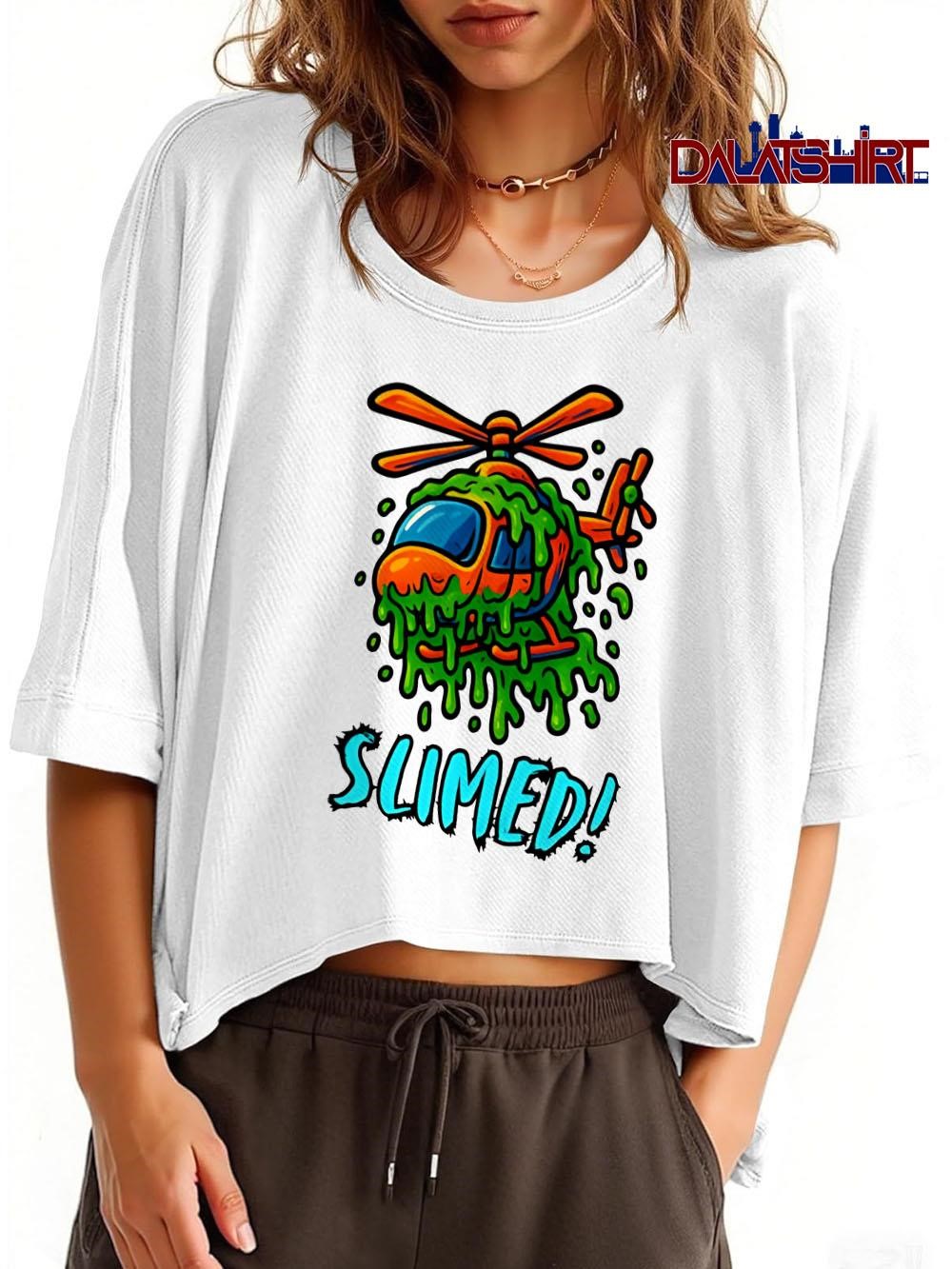 Slime Covered Helicopter Cartoon pride shirt