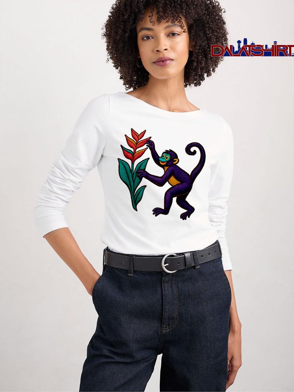 Spider Monkey cute vintage long-sleeve