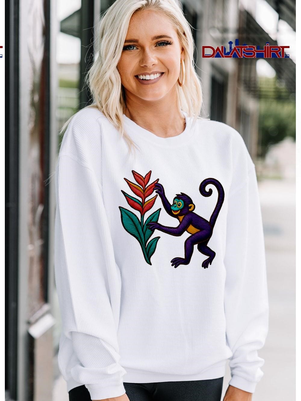 Spider Monkey cute vintage sweater
