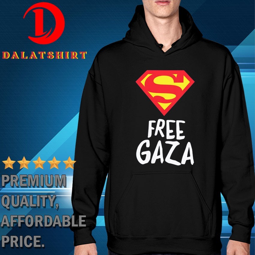 Superman Free Gaza logo T-shirts Hoodie