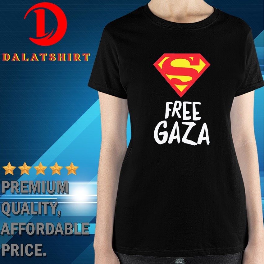 Superman Free Gaza logo T-shirts Ladies-Shirt