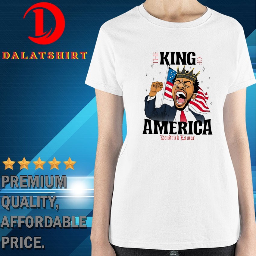 The king of America Kendrick Lamar USA flag T-shirts Ladies-Shirt