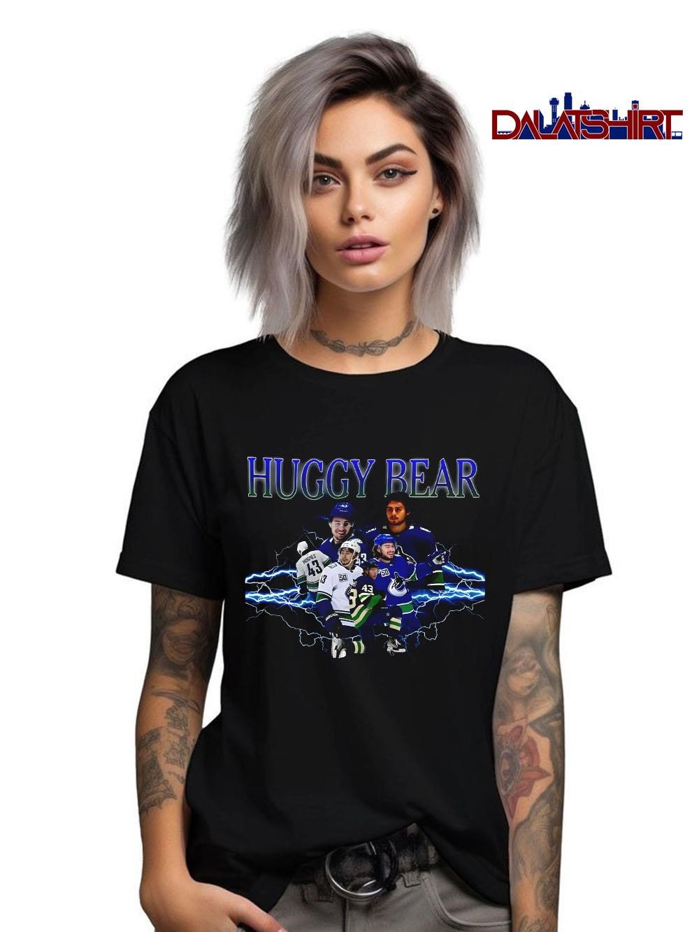 Vancouver Canucks Quinn Hughes Huggy Bear lightning shirt