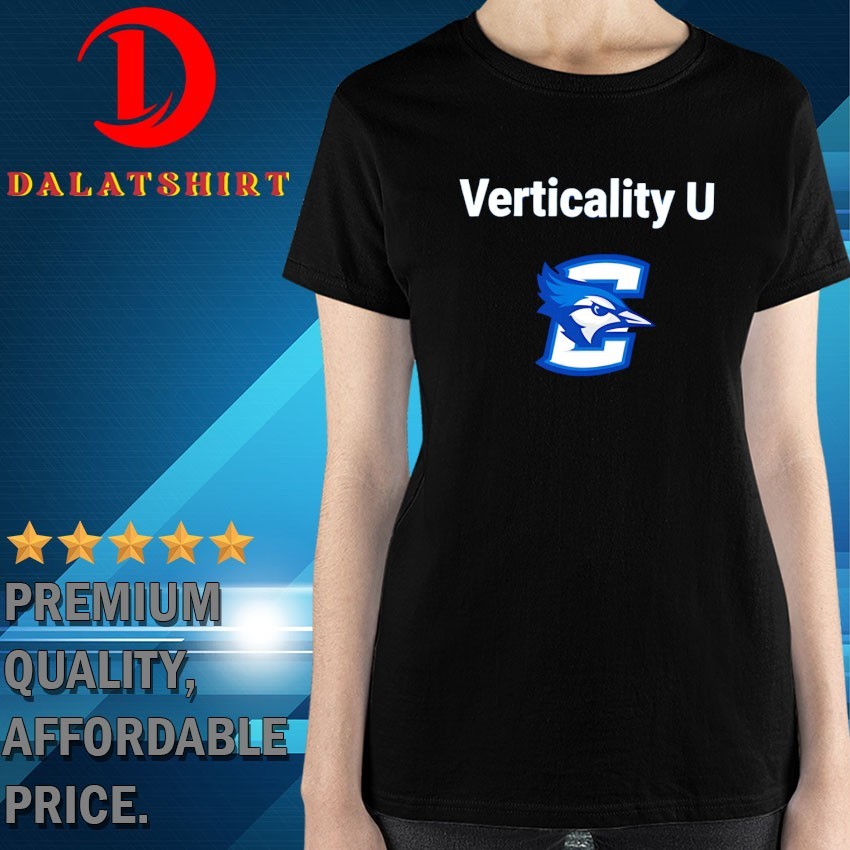 Verticality U Creighton Bluejays logo T-shirts Ladies-Shirt
