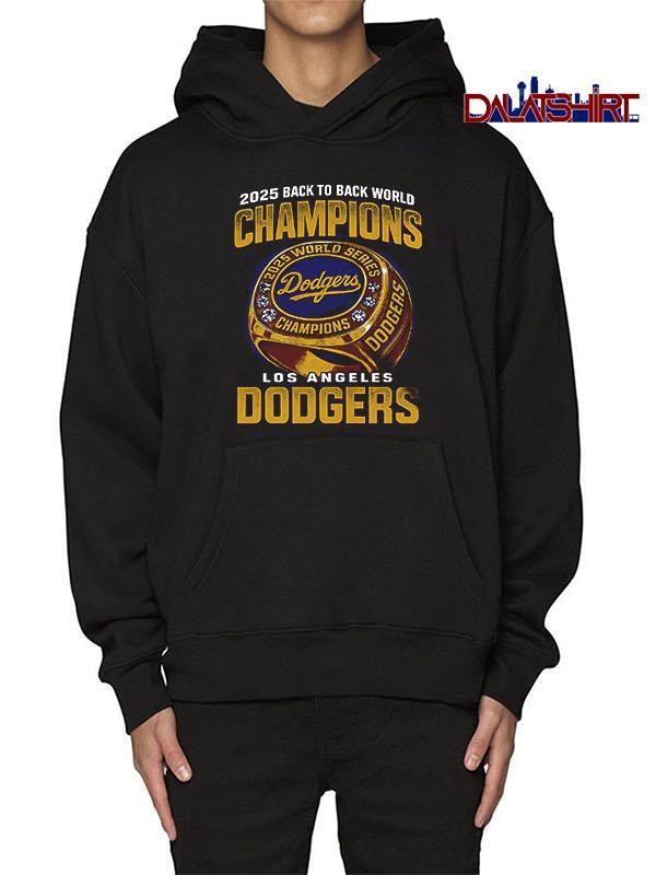 Awesome 2025 Back To Back World Champions Los Angeles Dodgers Ring hoodie