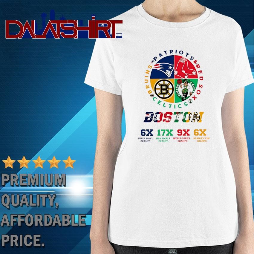 Boston City Of Champions Sport Team Logo Ladies-Shirt