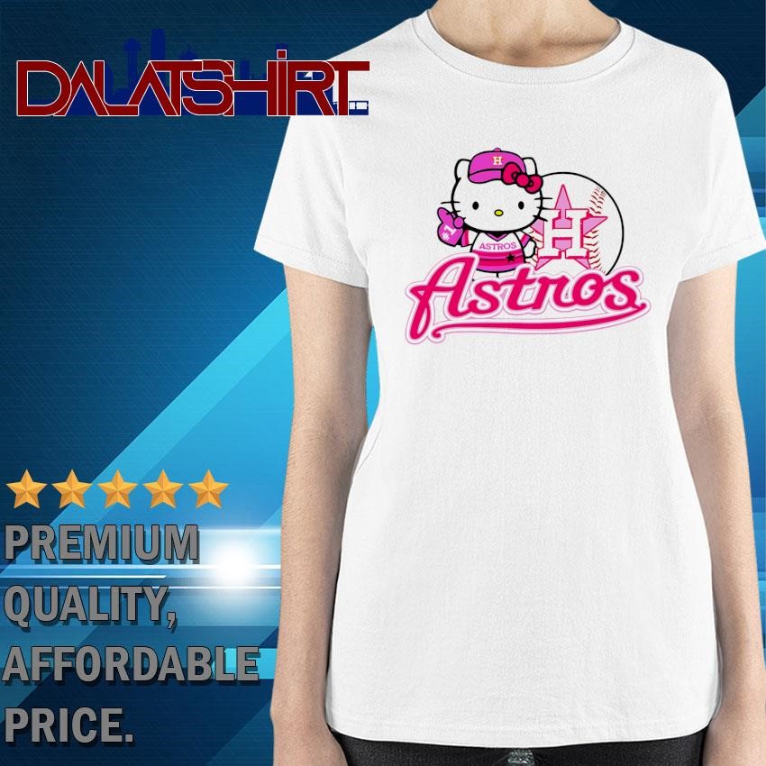 Houston Astros Hello Kitty Baseball pink cute Ladies-Shirt