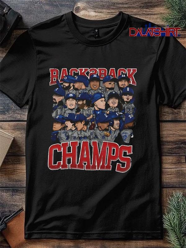 Top Los Angeles Dodgers Baseball Back 2 Back Champs 2025 cartoon shirt