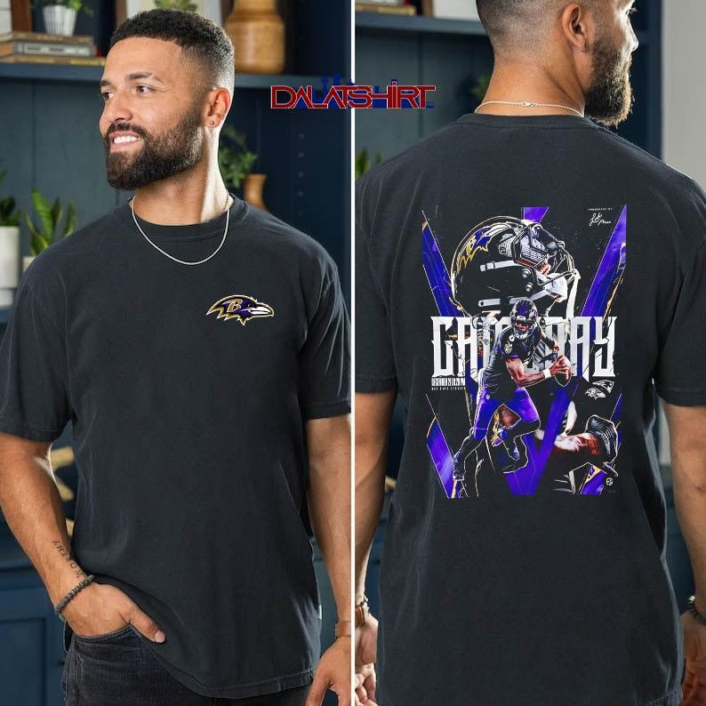Baltimore Ravens Lamar Jackson game day two sided shirt