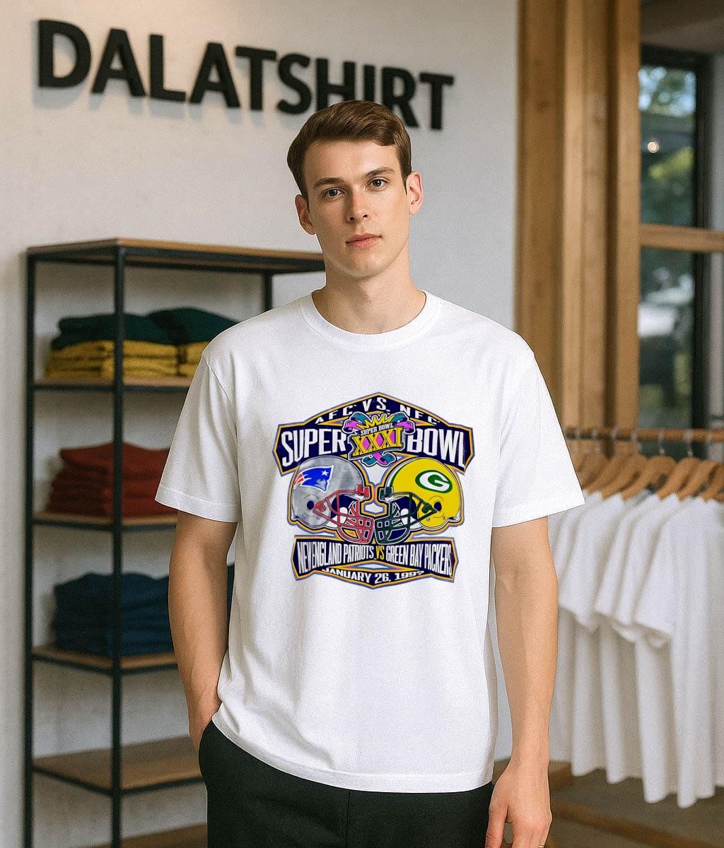 Packers vs Patriots Super Bowl XXXI vintage 90s shirt - Dalatshirt