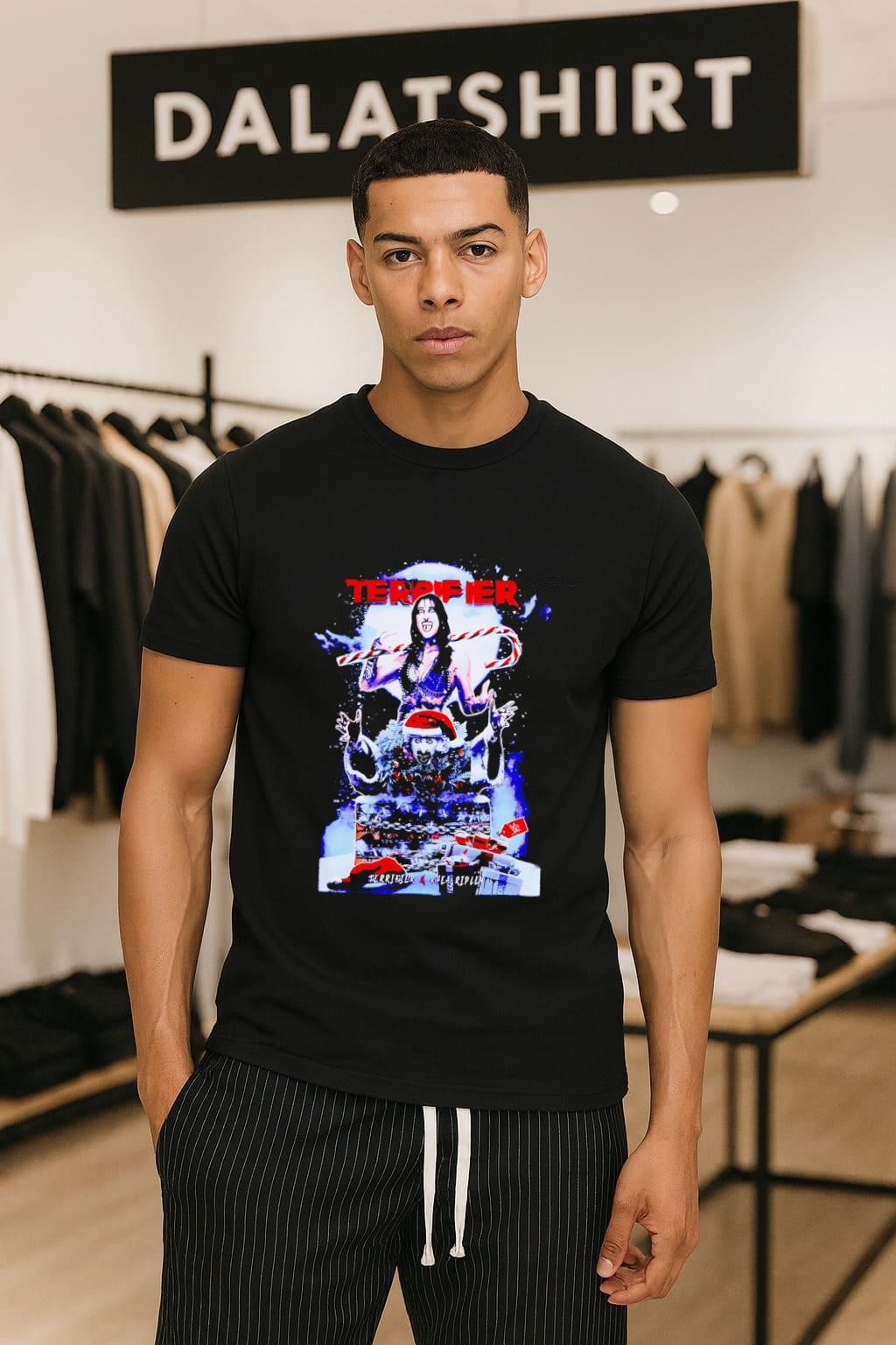 WWE Rhea Ripley X Terrifier Holiday stylish shirt - Dalatshirt