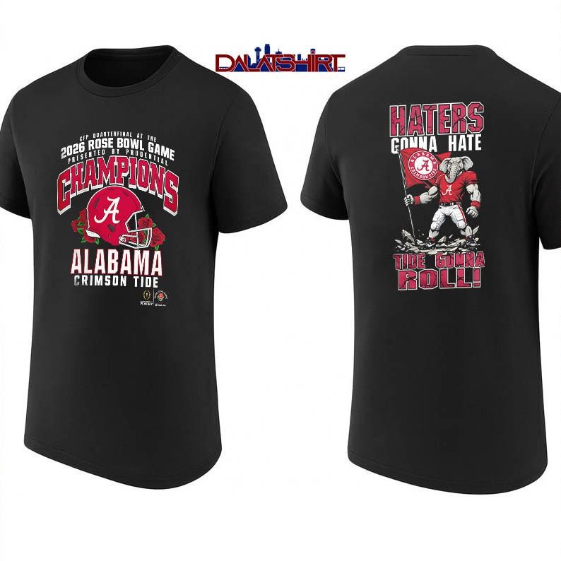 Alabama Crimson Tide NCAA 2026 Rose Bowl Champions shirt