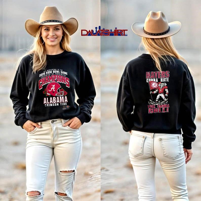 Alabama Crimson Tide NCAA 2026 Rose Bowl Champions long-sleeve