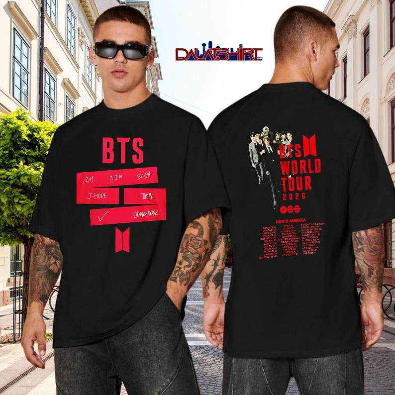 BTS World Tour 2026 list black-shirt