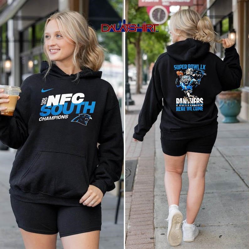Carolina Panthers NFL 2025 Division Champions here we come hoodie