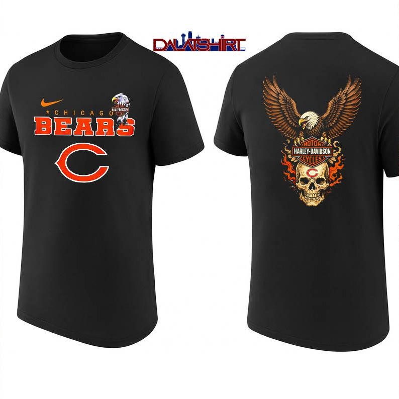 Chicago Bears Eagle Harley Davidson shirt