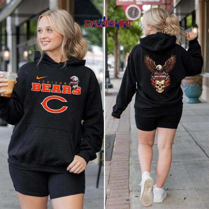 Chicago Bears Eagle Harley Davidson hoodie
