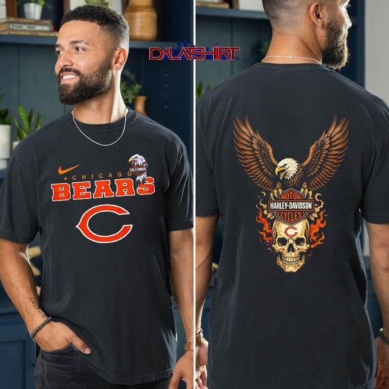 Chicago Bears Eagle Harley Davidson t-shirt