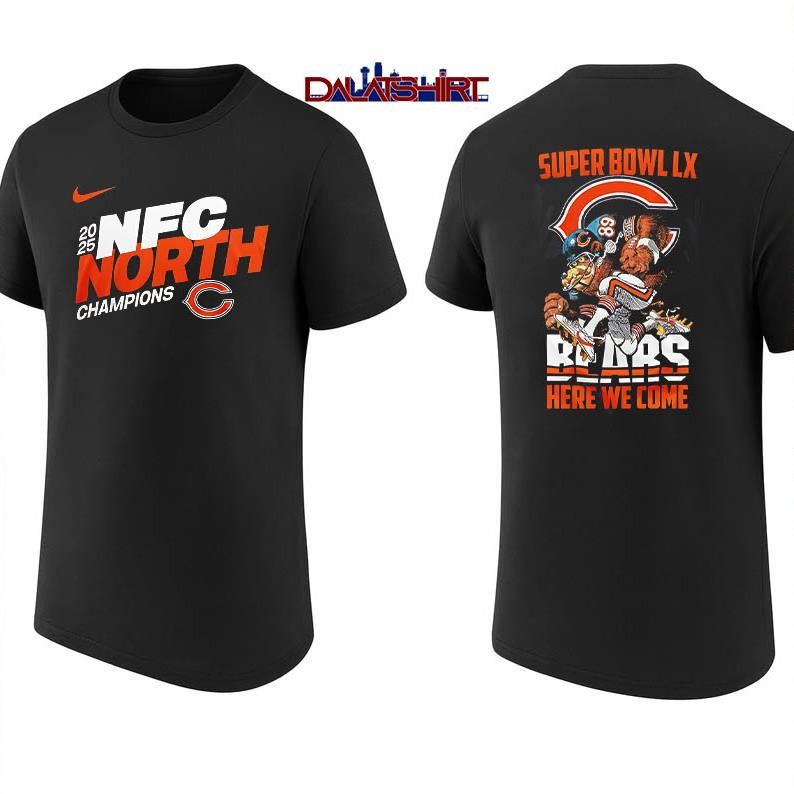 Chicago Bears NFL 2025 Division Champions here we come shirt