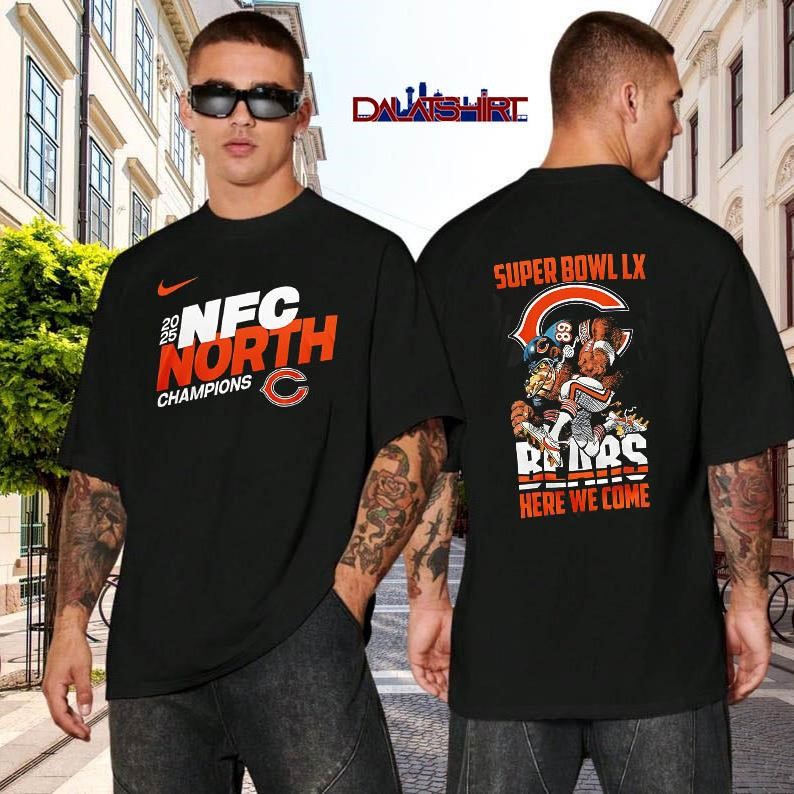 Chicago Bears NFL 2025 Division Champions here we come black-shirt