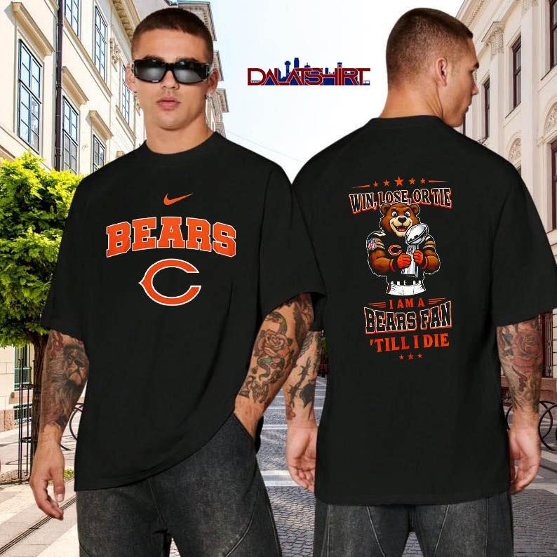 Chicago Bears NFL Football Fan Till I Die black-shirt