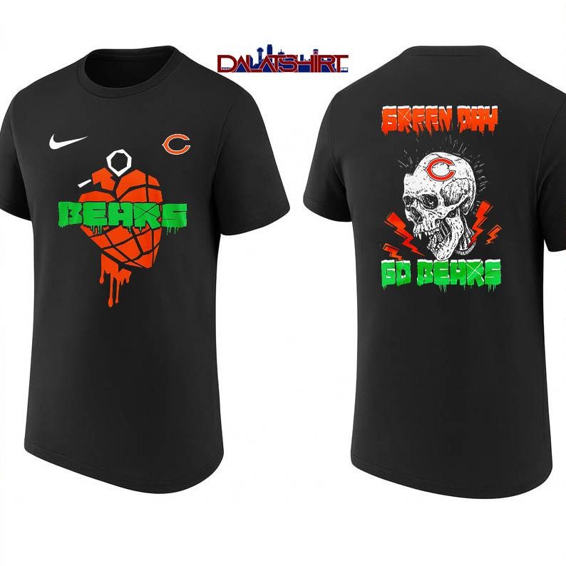 Chicago Bears NFL Green Day Football Skull shirt