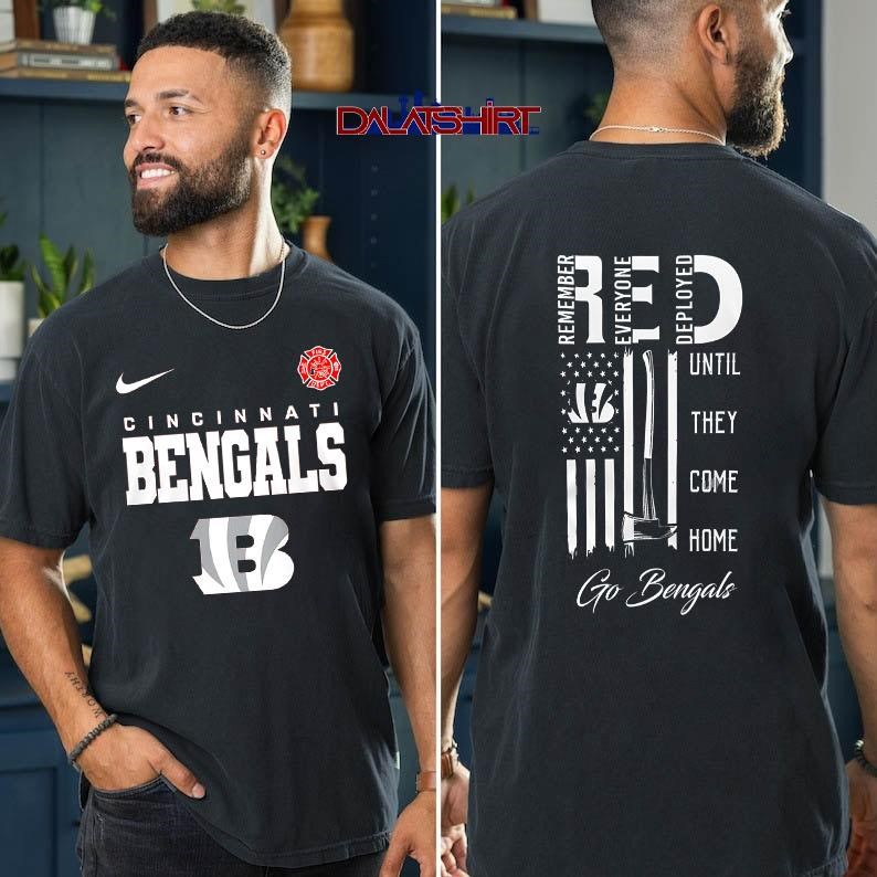 Cincinnati Bengals NFL red friday firefighter t-shirt