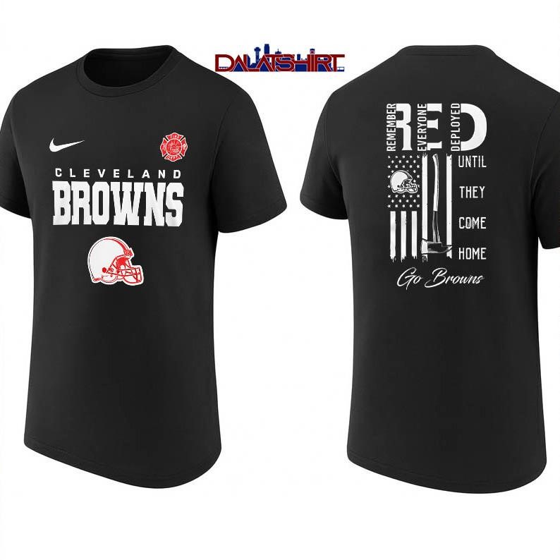 Cleveland browns NFL red friday firefighter shirt