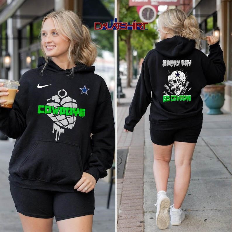 Dallas Cowboys NFL Green Day Football Skull hoodie