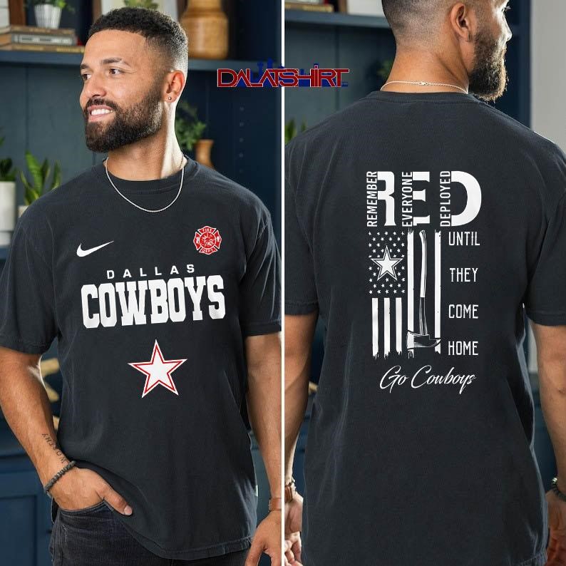 Dallas Cowboys NFL red friday firefighter t-shirt