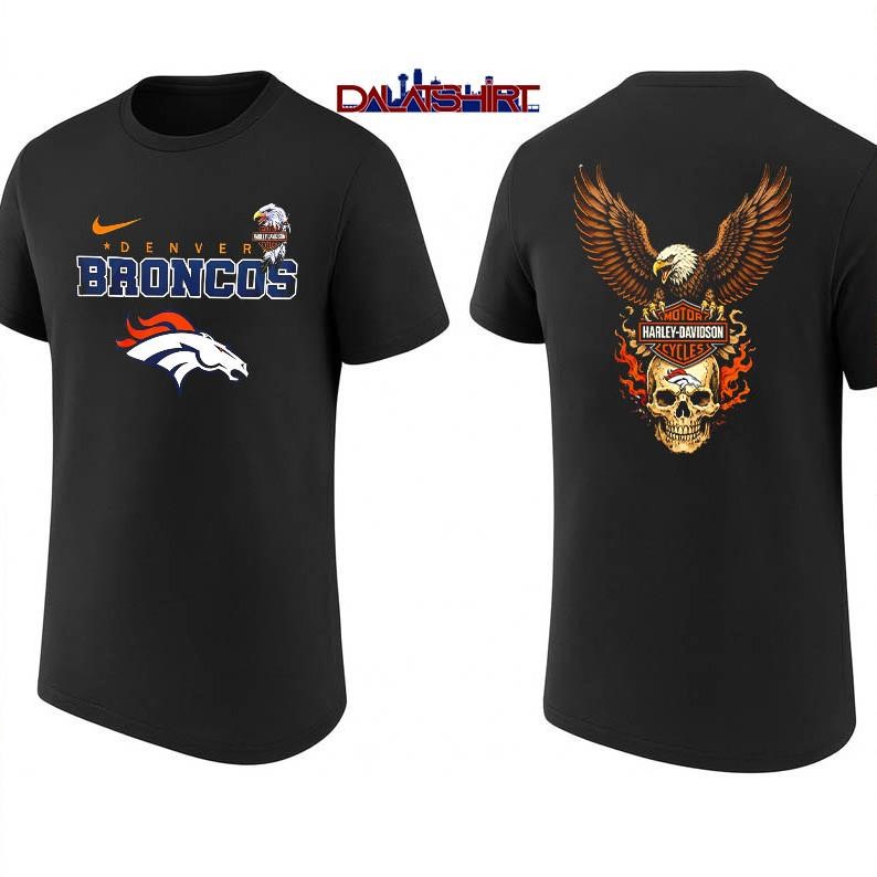 Denver Broncos Eagle Harley Davidson shirt