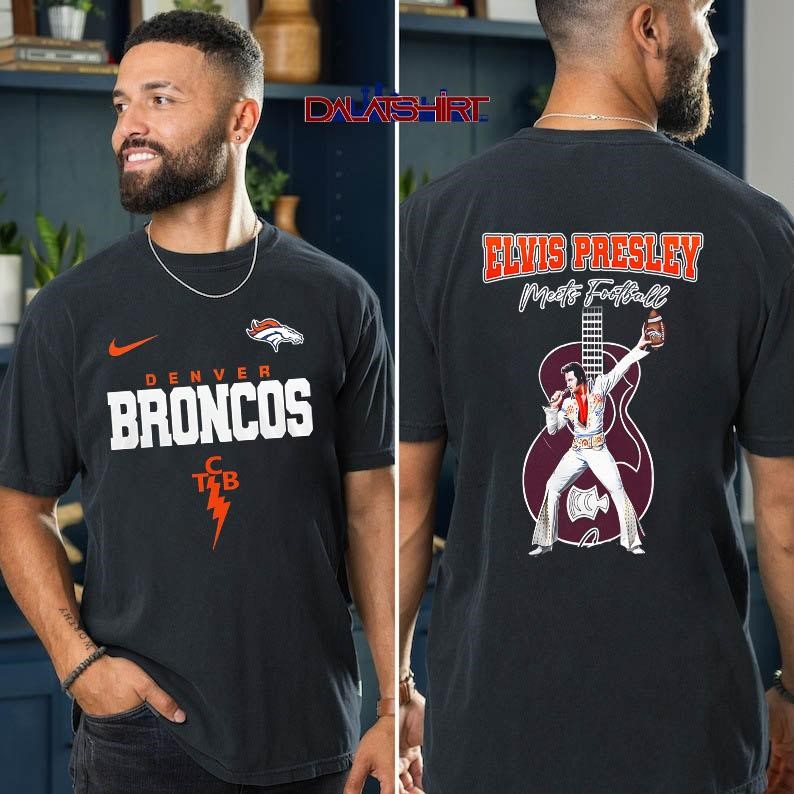 Denver Broncos NFL Elvis Presley Fan t-shirt