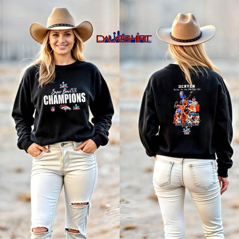 Denver Broncos Super Bowl LX Champions Style long-sleeve
