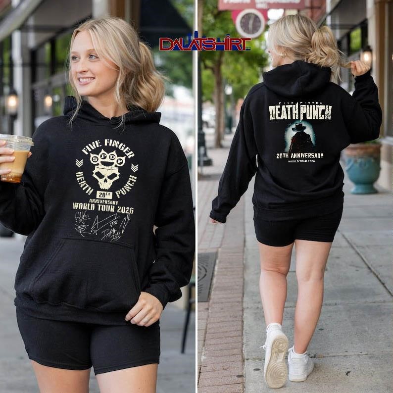 Five Finger Death Punch 20th Anniversary world tour 2026 hoodie