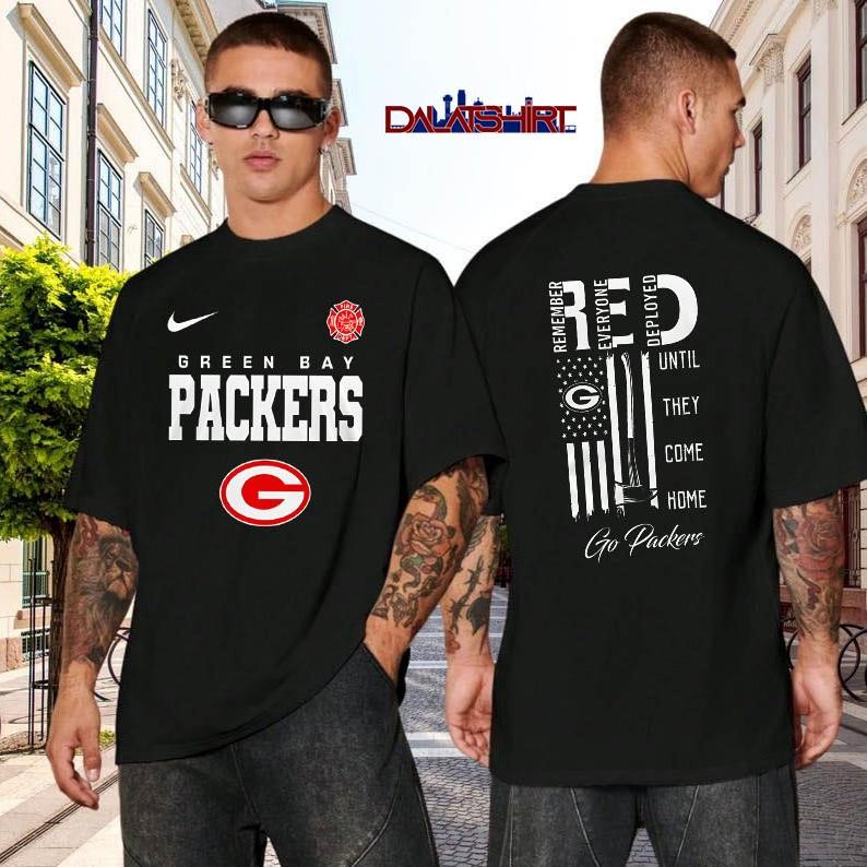 Green Bay Packers NFL red friday firefighter black-shirt