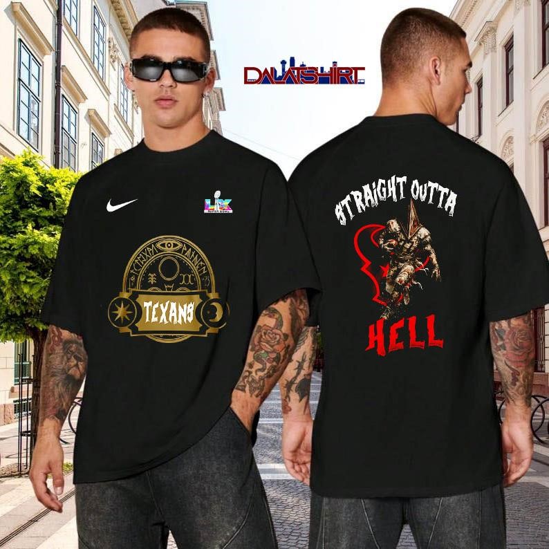 Houston Texans NFL 2026 Super Bowl x Silent Hill black-shirt