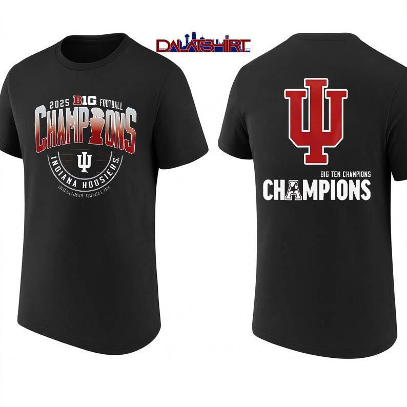 Indiana Hoosiers 2025-2026 CFP Champions Combo Black shirt