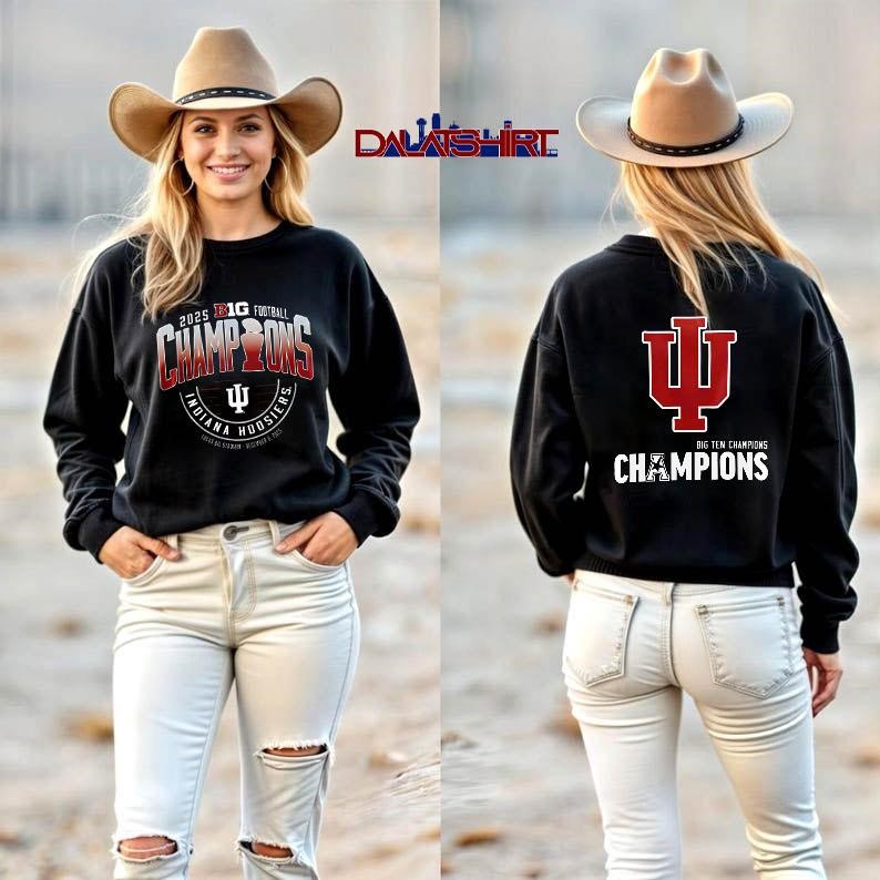 Indiana Hoosiers 2025-2026 CFP Champions Combo Black long-sleeve