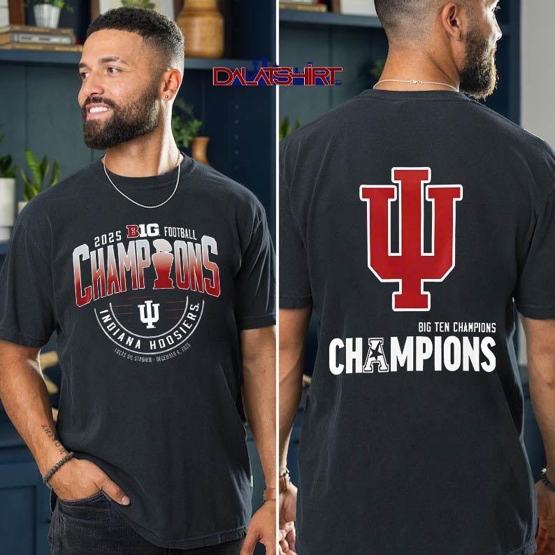 Indiana Hoosiers 2025-2026 CFP Champions Combo Black t-shirt