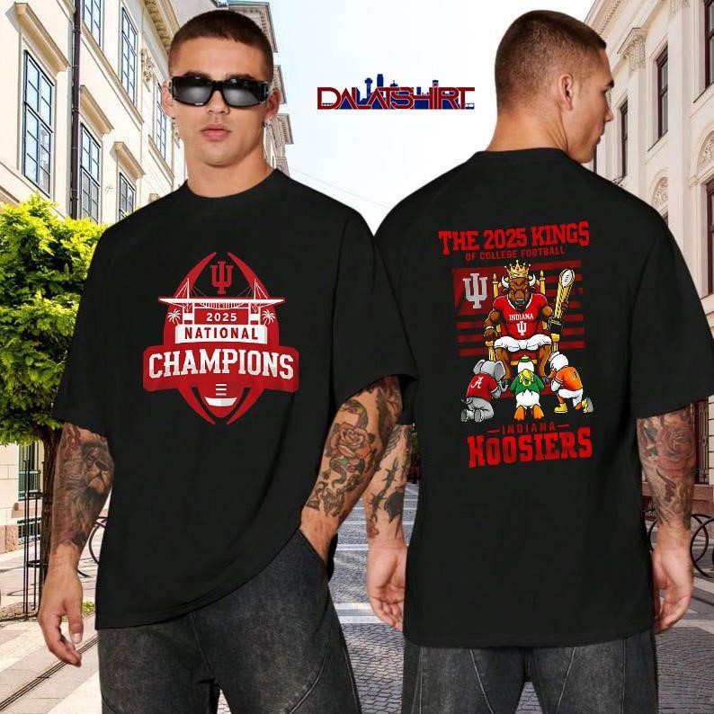 Indiana Hoosiers NCAA 2026 CFP National Champions the king black-shirt