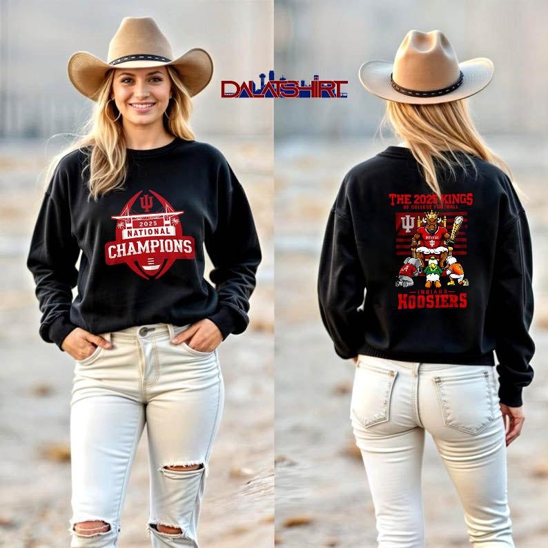 Indiana Hoosiers NCAA 2026 CFP National Champions the king long-sleeve