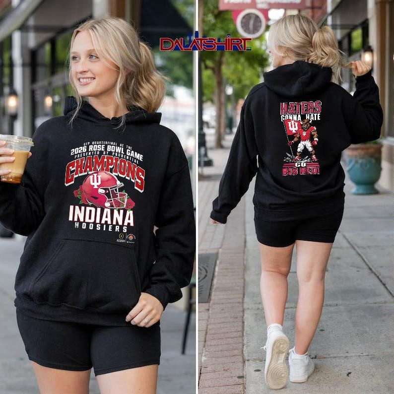 Indiana Hoosiers NCAA 2026 Rose Bowl Champions hoodie