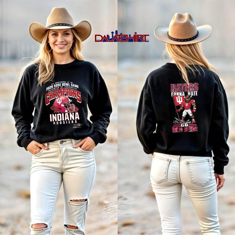 Indiana Hoosiers NCAA 2026 Rose Bowl Champions long-sleeve