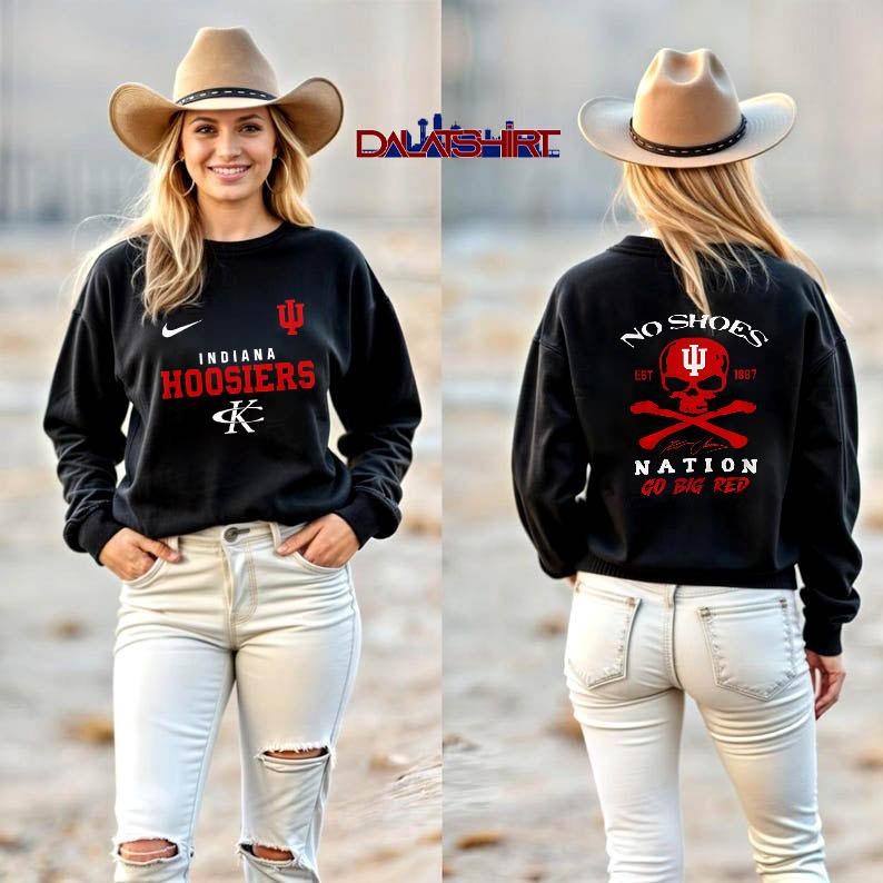 Indiana Hoosiers NCAA No Shoes Nation Go Big Red long-sleeve