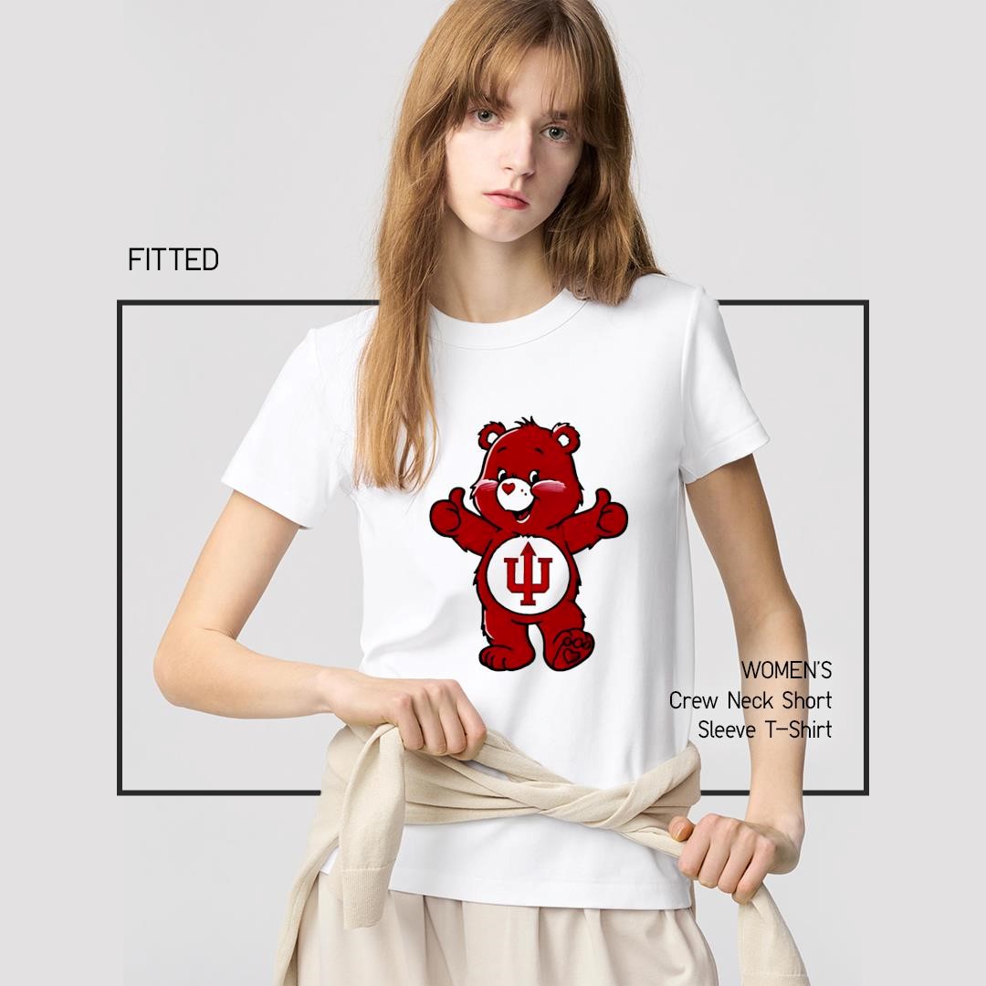 Indiana Hoosiers cute bear women's-shirt