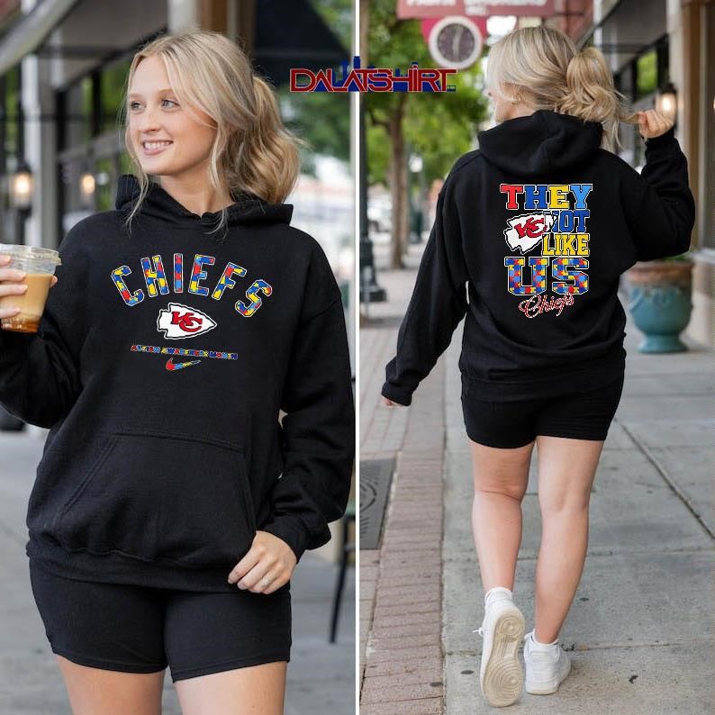 Kansas City Chiefs Autism Awareness Month they not like us hoodie