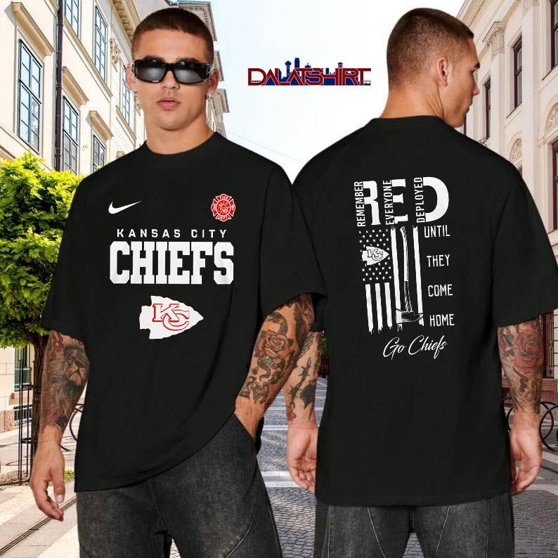 Kansas City Chiefs NFL red friday firefighter black-shirt